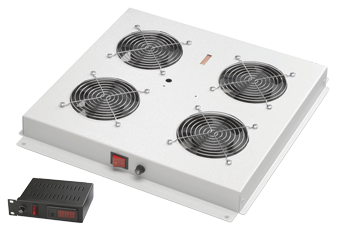 LN-FAN-THD-2FFS-LG - Вентиляционная панель с цифровым термостатом для 19