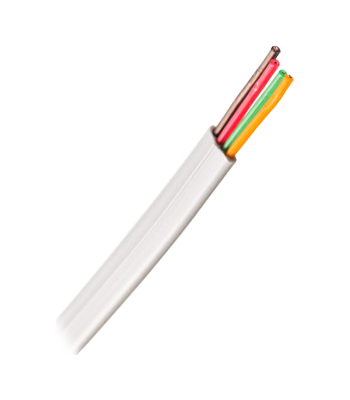 TWT-TEL4/100-GY - Кабель телефонный, 4 жилы, 26 AWG, плоский, 100 м